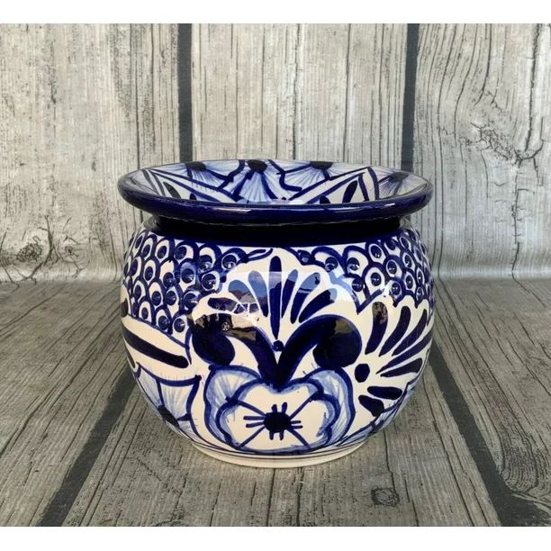 Small/Mini Hand-Painted Mexican Ceramic Self-Watering African Violet Pot | Walmart (US)