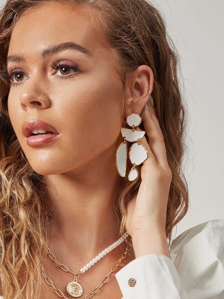 Geo Drop Earrings | SHEIN