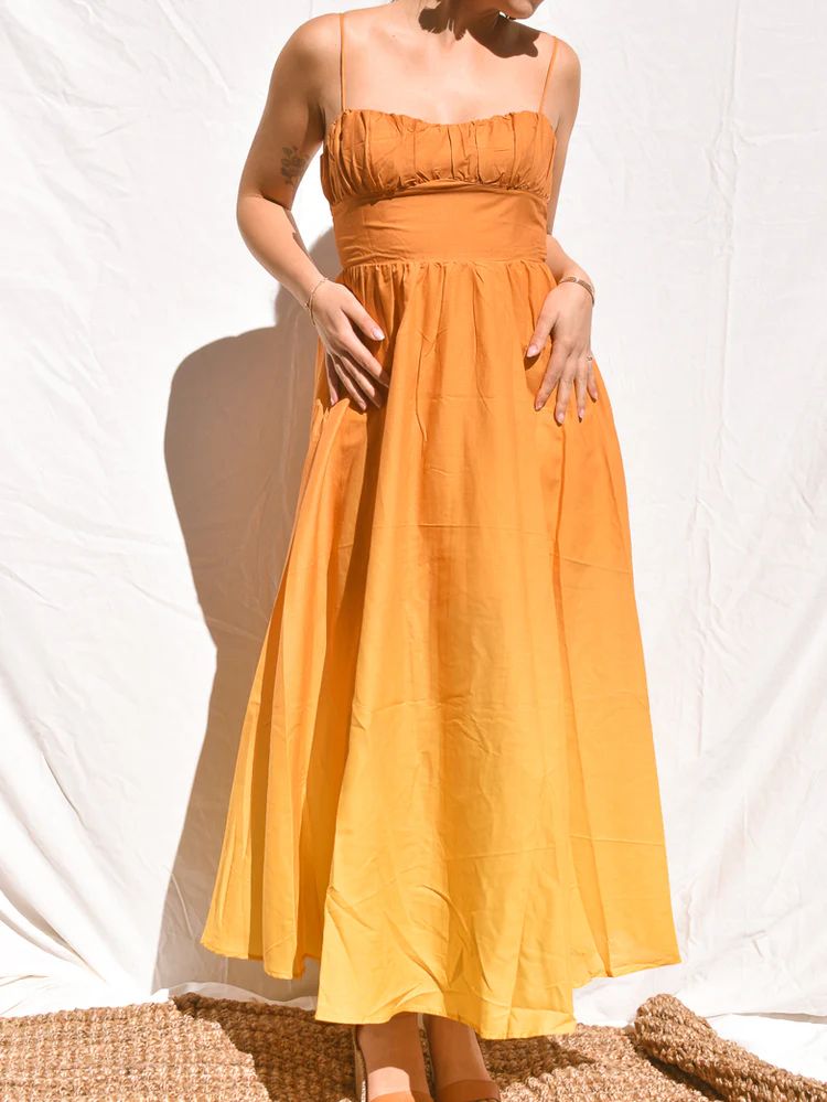 Wailea Sunset Ombre Maxi Dress - Orange | Confête