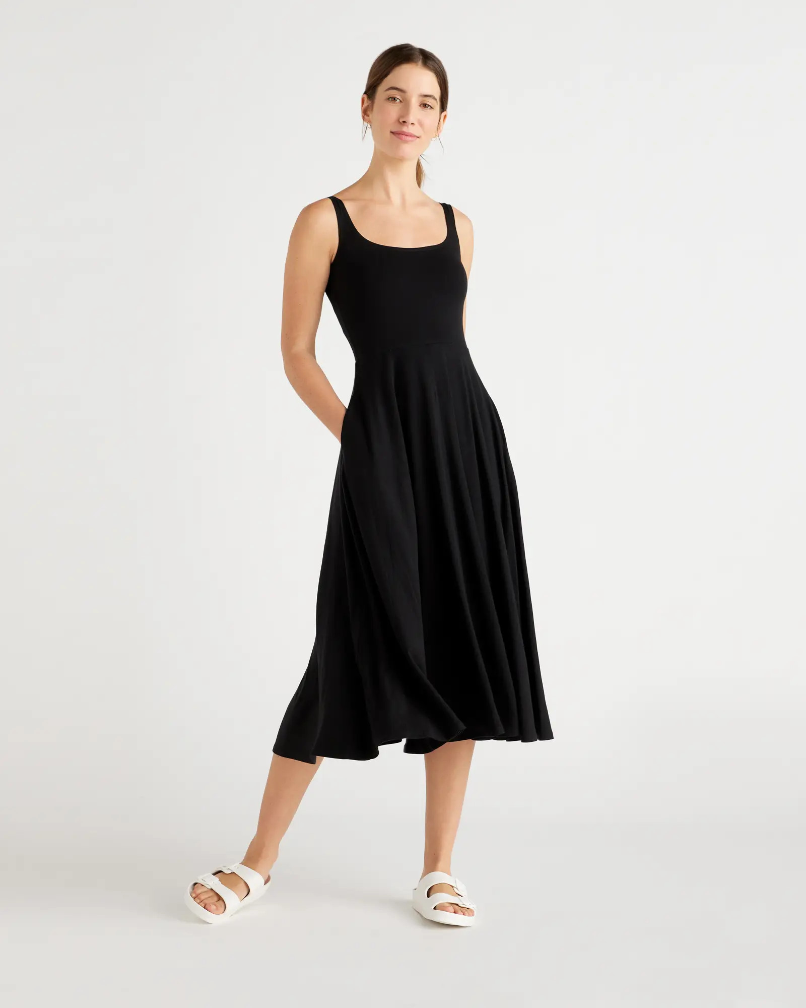 Tencel Jersey Fit & Flare Dress | Quince
