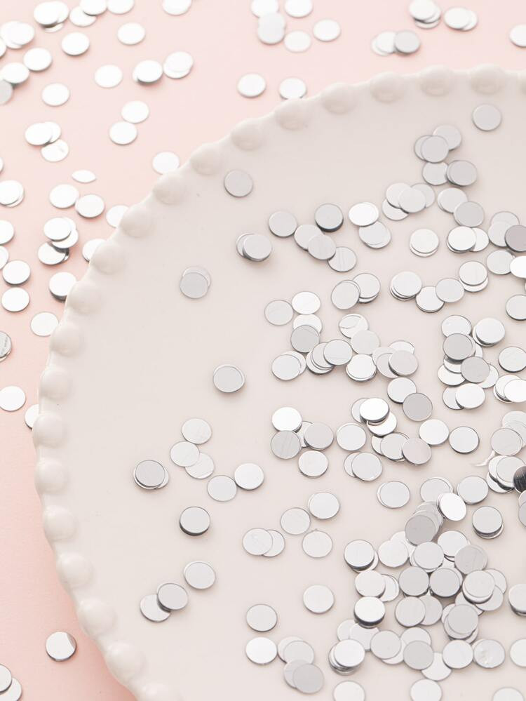 1pack Metallic Round Throwing Decoration | SHEIN