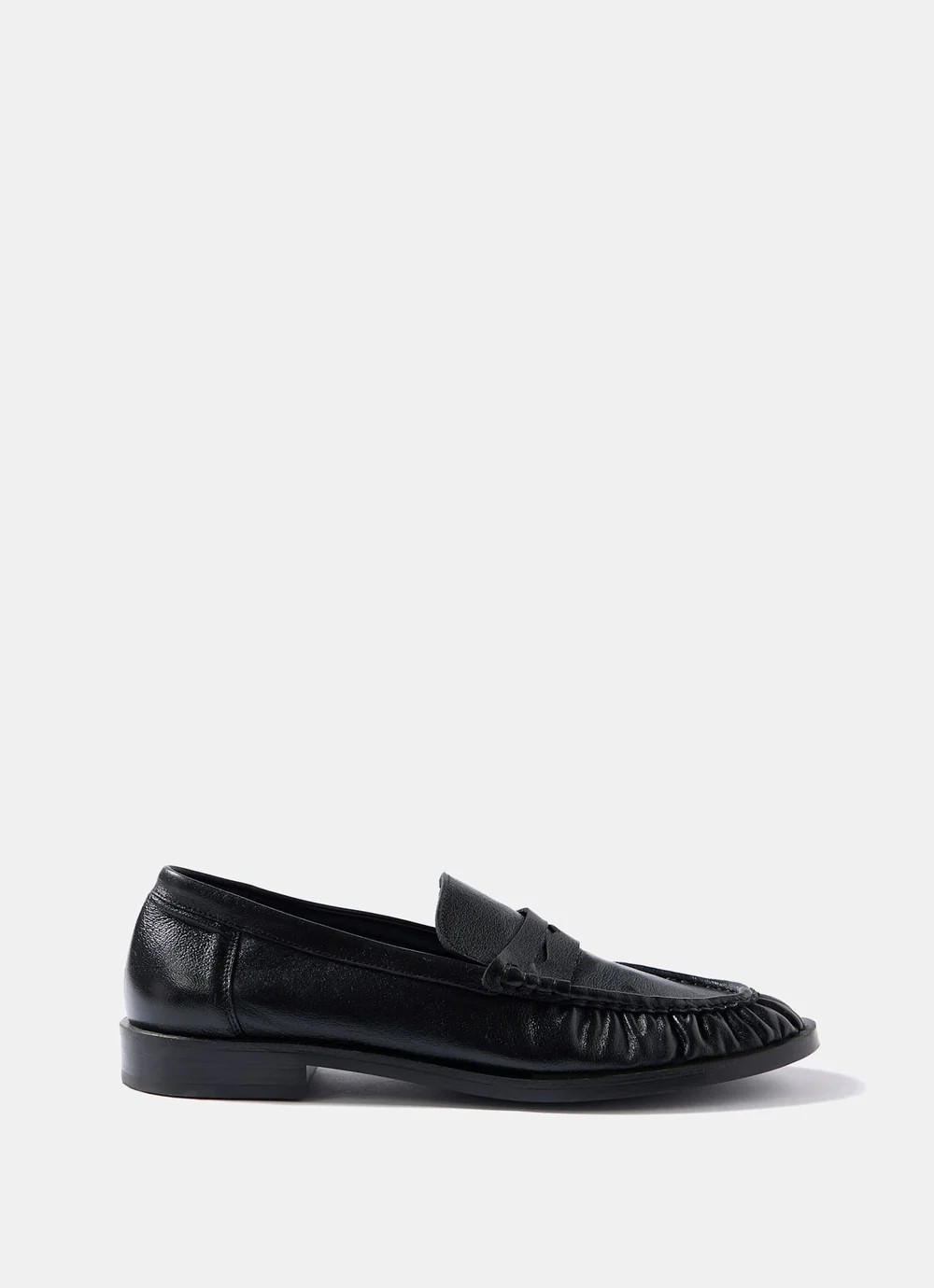 Gigi Black Leather Loafers | Mint Velvet