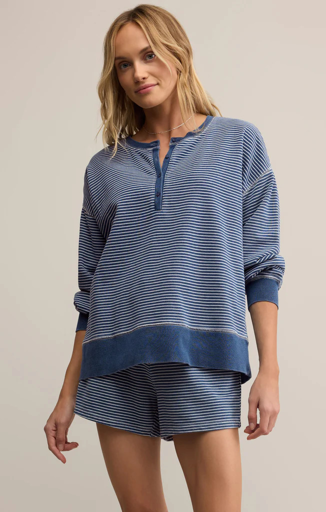 Apollo Knit Denim Striped Sweatshirt | Z Supply