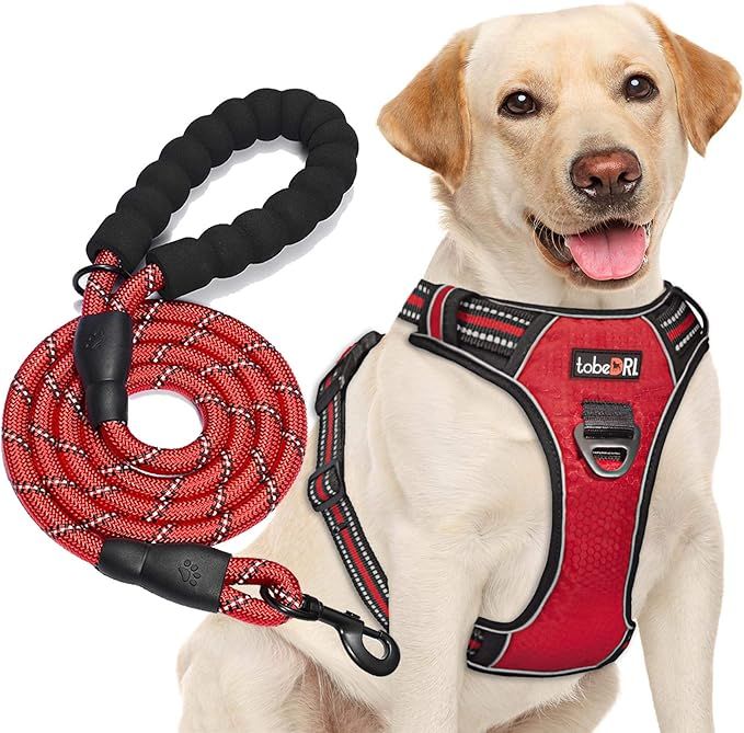 tobeDRI No Pull Dog Harness Adjustable Reflective Oxford Easy Control Medium Large Dog Harness wi... | Amazon (US)