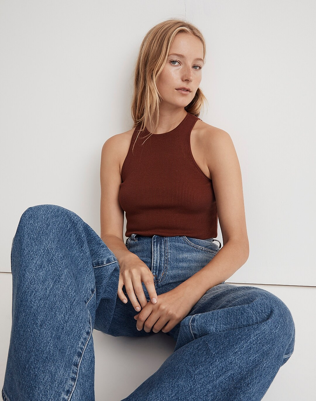 The Signature Knit  Cutaway Sweater Tank | Madewell