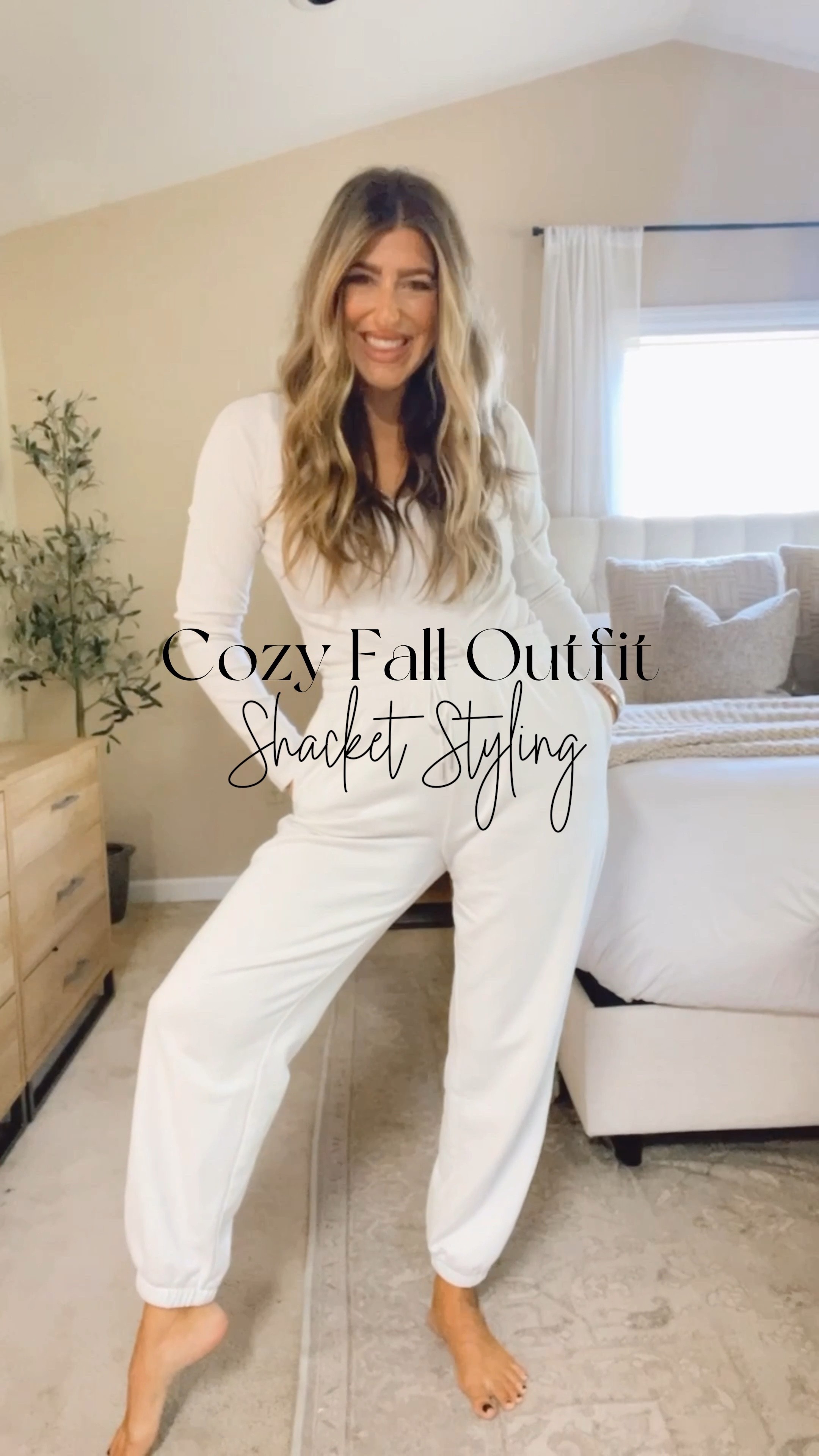 Cozy fall outfit. H&M sweatpants, Target long sleeve scoop neck ribbed shirt, Goodnight Macaroon shacket (size medium)-use code LAURENHORN for 40% OFF. Ugg boots mini size 7. Reel

#LTKshoecrush #LTKSeasonal #LTKsalealert