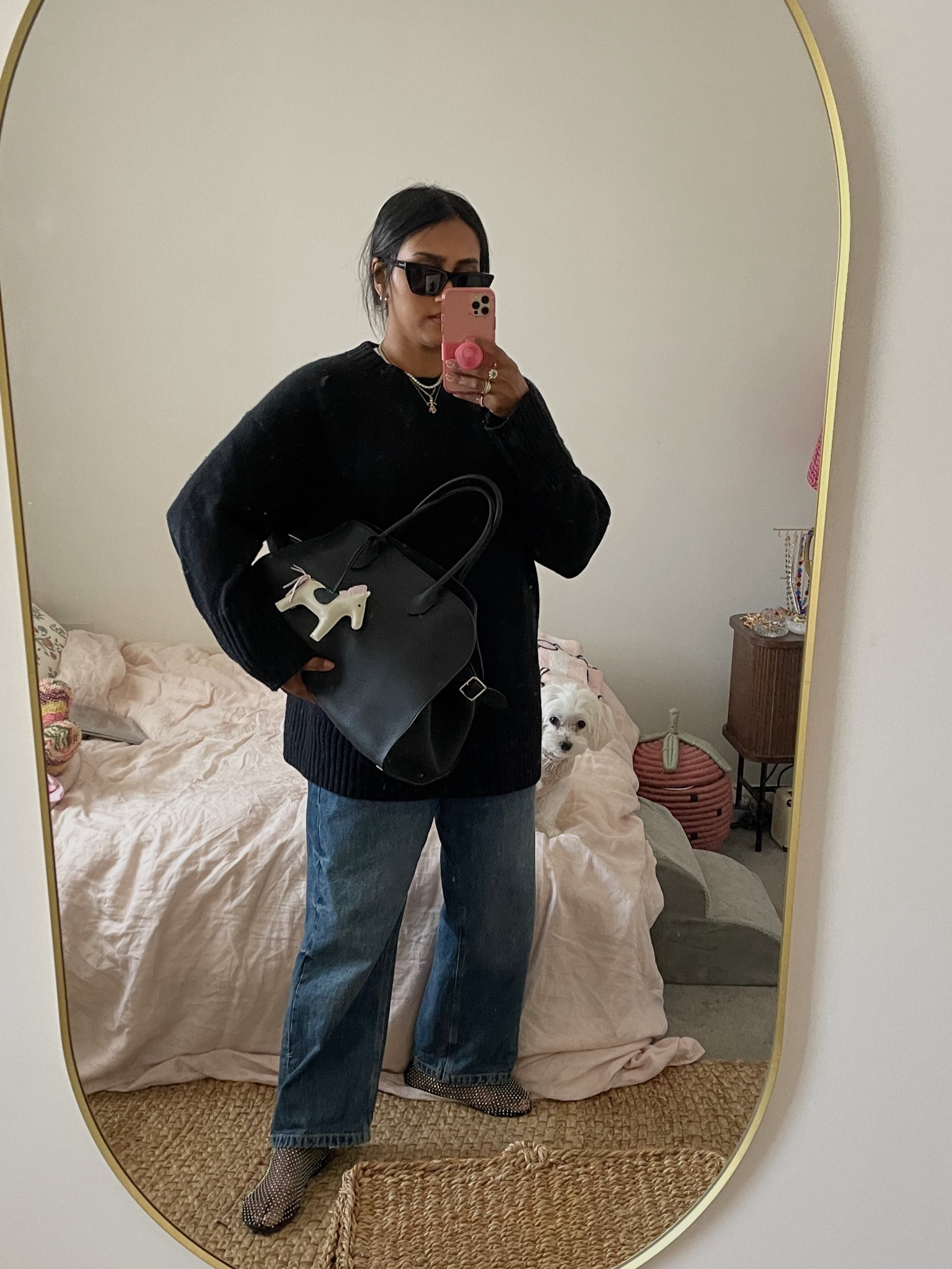 Spring outfits 
Baggy jeans 
Mesh crystal shoes 
Amazon finds 

#LTKstyletip #LTKshoecrush