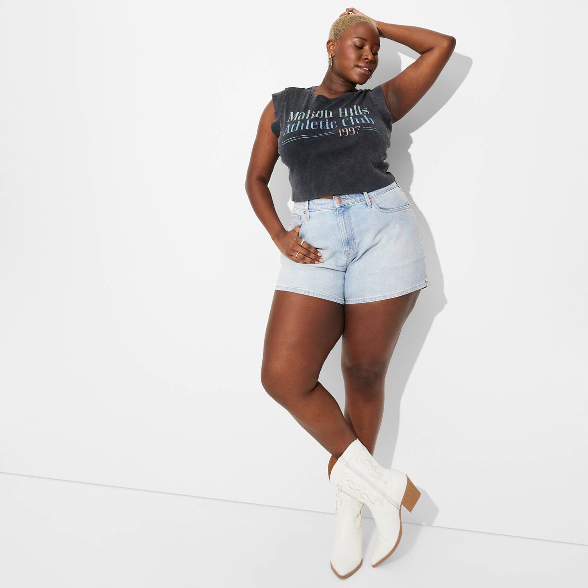 Women's High-Rise Midi Jean Shorts - Wild Fable™ | Target