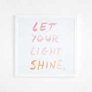 Let Your Light Shine Framed Wall Art by Leanne Ford Print + Reviews | Crate & Kids | Crate & Barrel