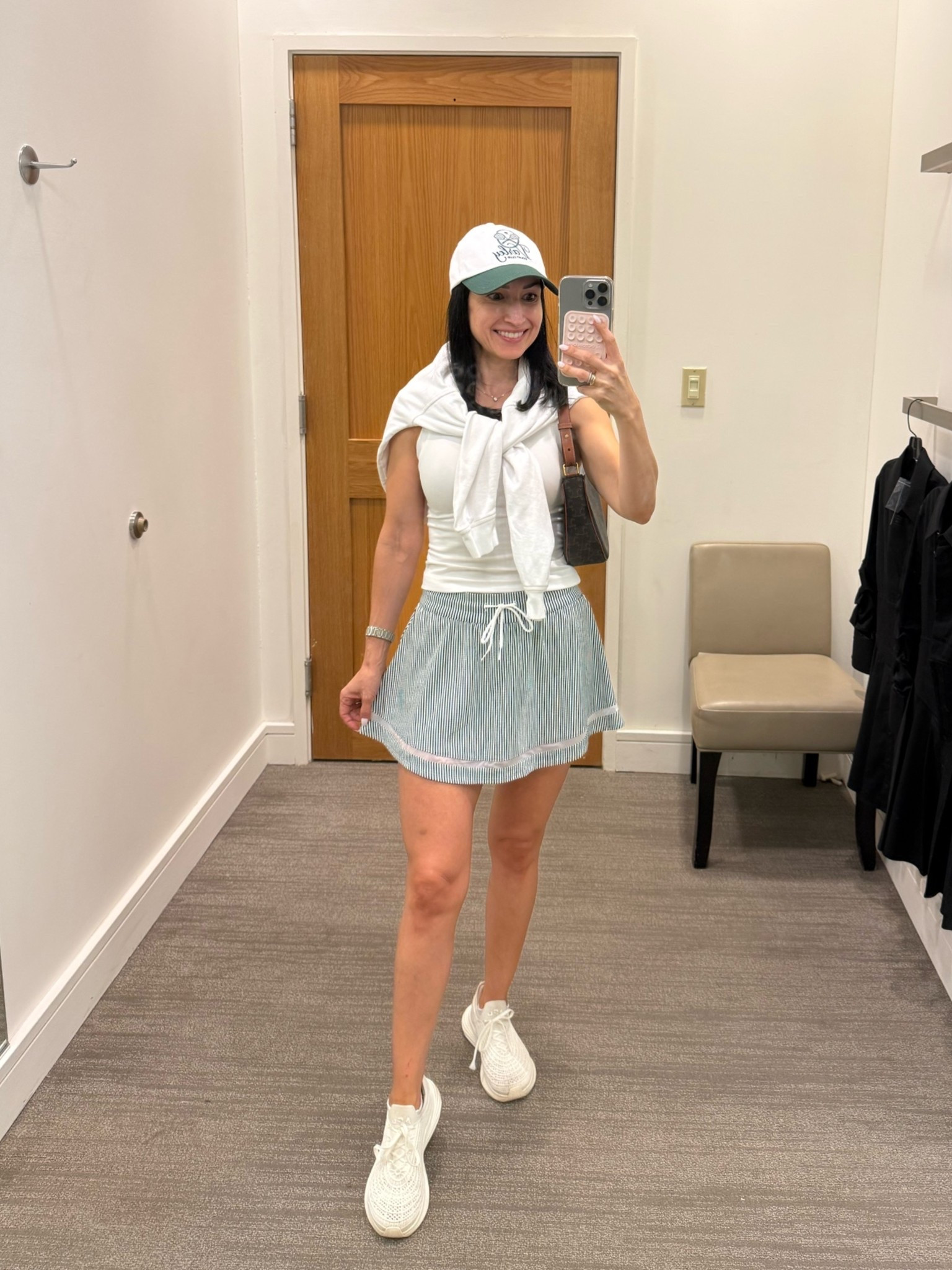 Cutest seersucker active skirt! Wearing a small.

#LTKPetite #LTKOver40 #LTKActive