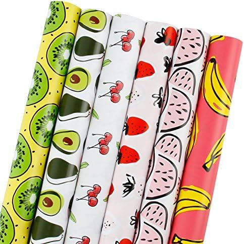 LaRibbons Fruit Wrapping Paper Roll - All Occasion Fruits for Birthdays, Wedding, Baby Showers, Moth | Amazon (US)