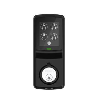 Lockly Model-S Matte Black Single-Cylinder Alarmed Lock Deadbolt with Keypad, Bluetooth and Discrete | The Home Depot