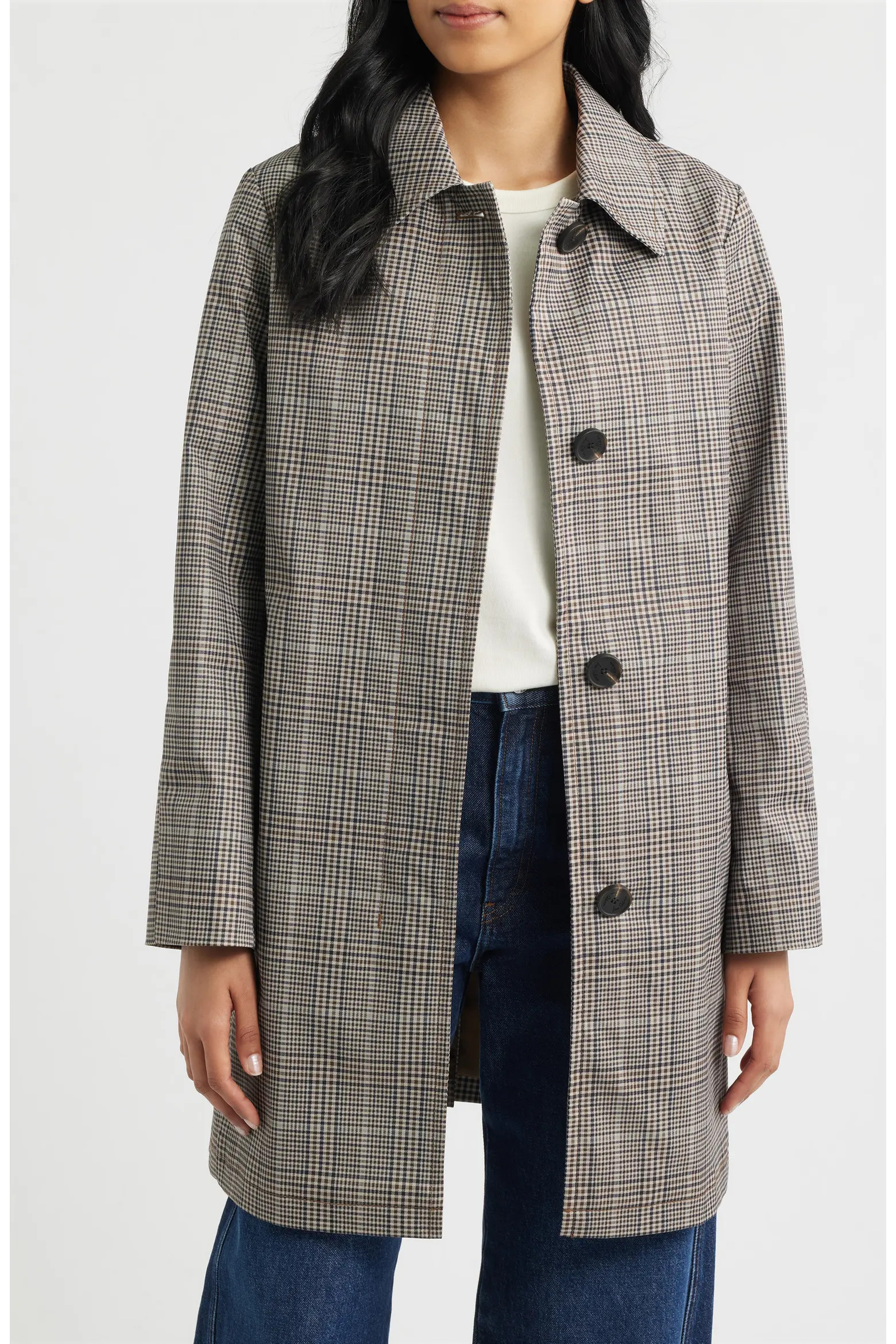 Fly Front Longline Rain Jacket (Women) | Nordstrom | Nordstrom