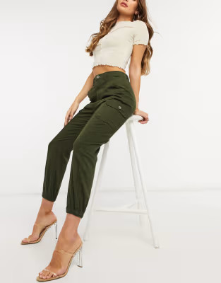 Femme Luxe cargo trouser with pocket detail in khaki | ASOS (Global)