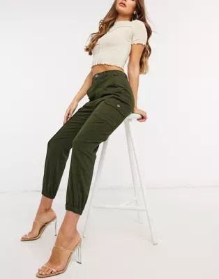Femme Luxe cargo trouser with pocket detail in khaki | ASOS (Global)