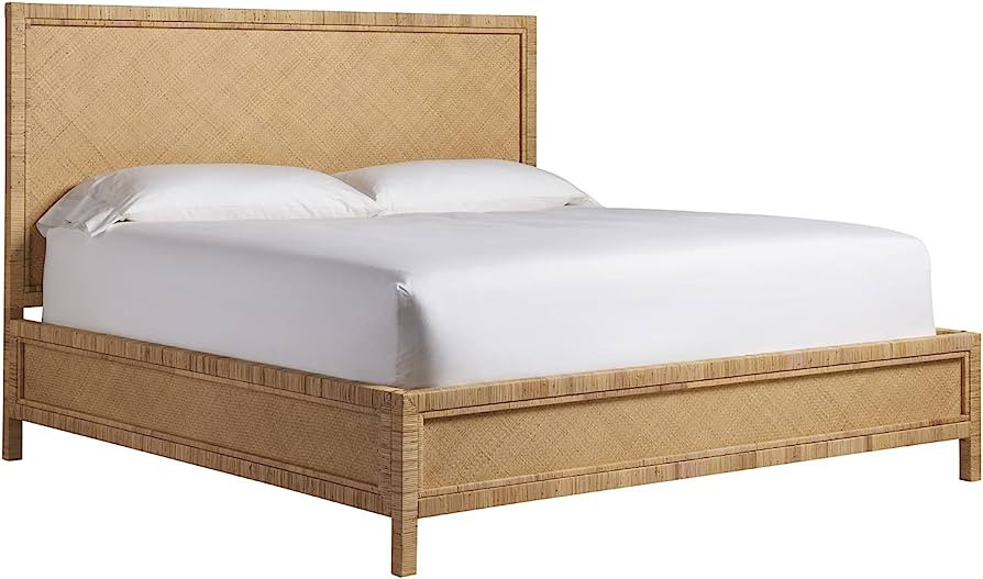 Coastal Living Escape Long Key Woven Rattan King Size Bed Frame with Headboard | Amazon (US)