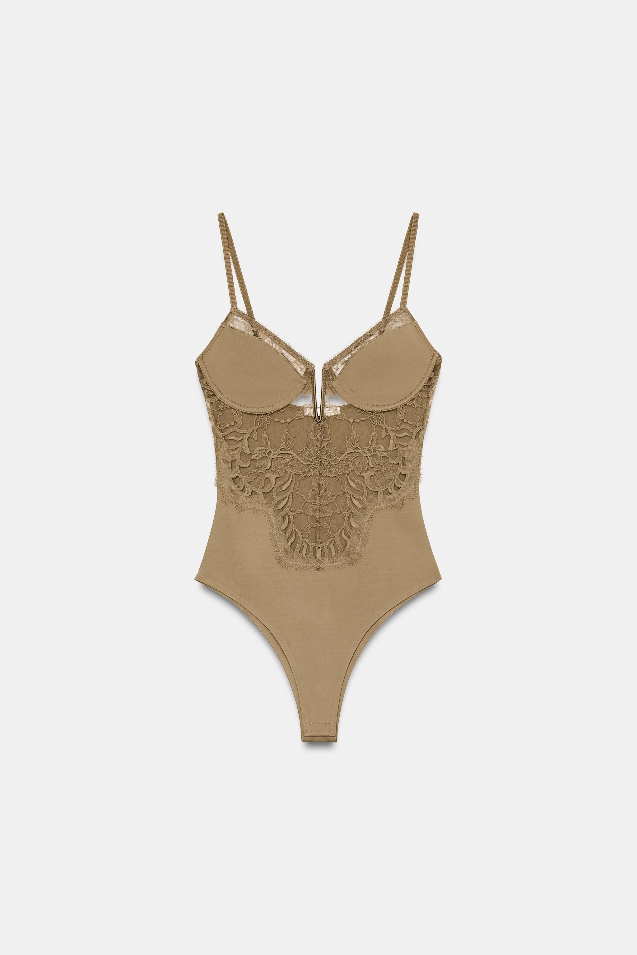 POLYAMIDE LACE BODYSUIT | Zara AU