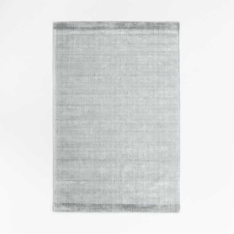 Viscose Grid Light Blue Kids Area Rug 5x8 | Crate & Kids | Crate & Barrel