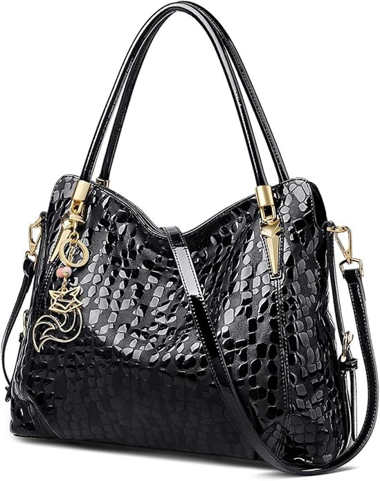 Cowhide Leather Handbags for Women, Leather Designer Purses with Top-handle for Women, Ladies Satche | Amazon (US)