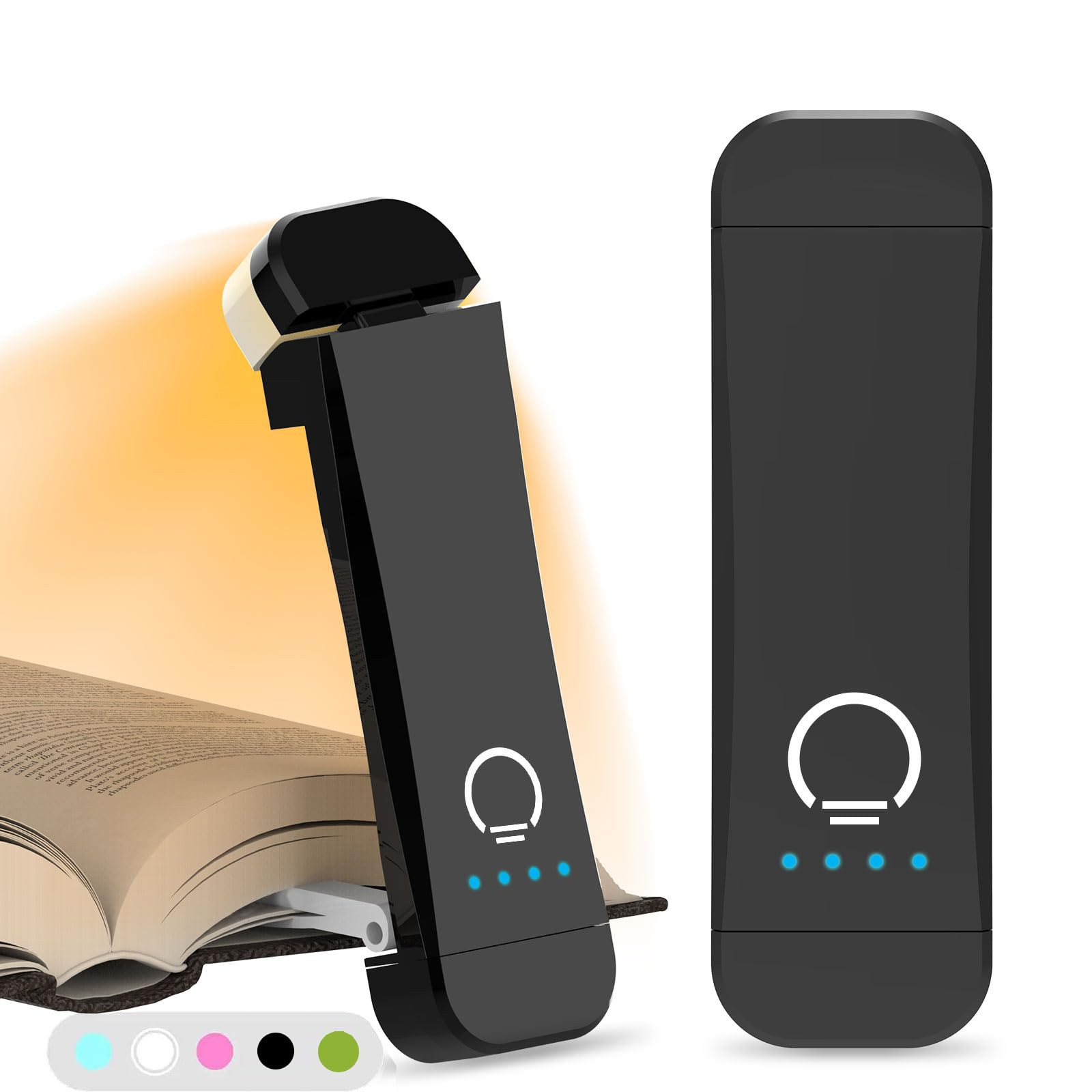 Book Reading Light,Silent Touch Book Lamp for Reading in Bed,Rechargeable Clip on Booklight with ... | Amazon (US)