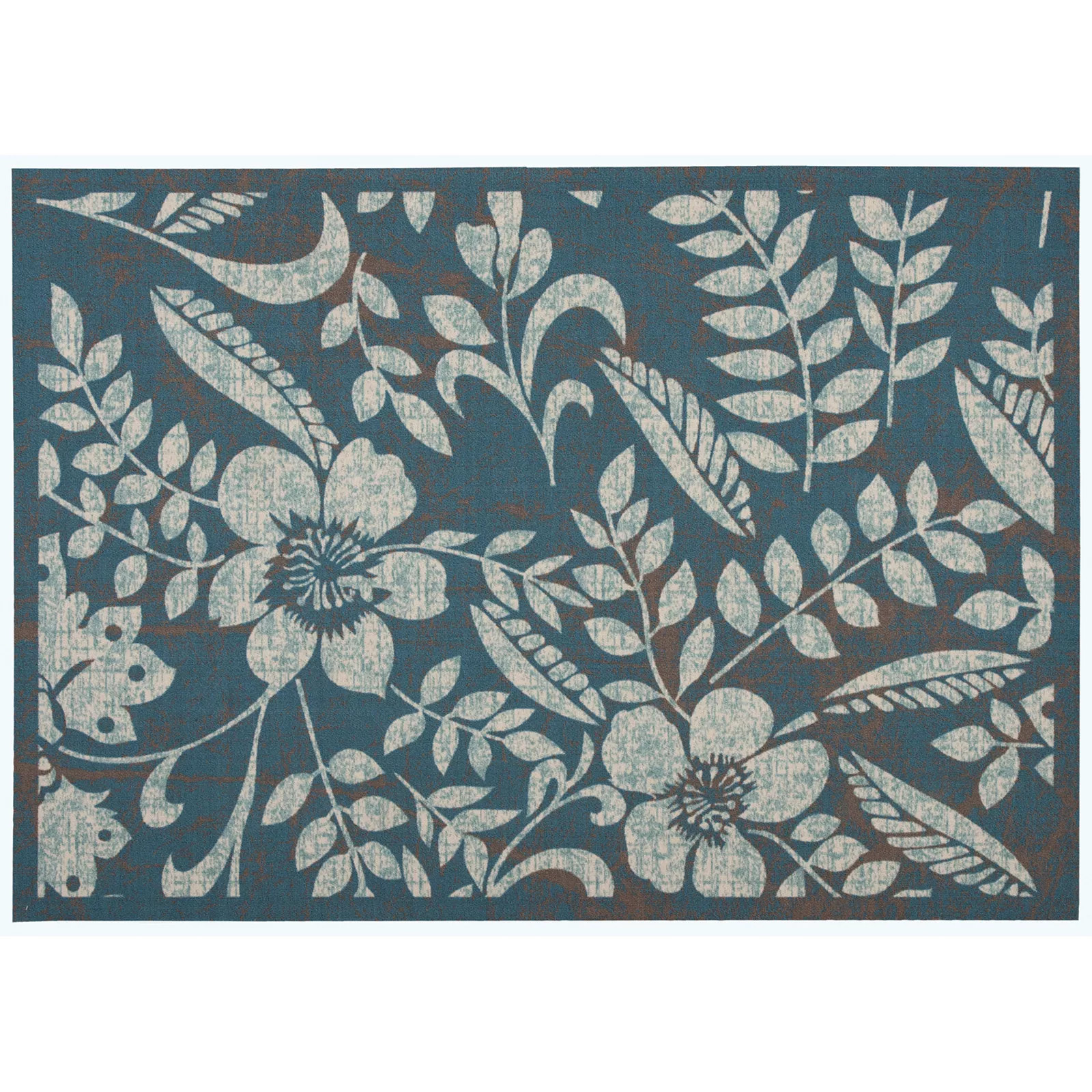 Nourison Coastal Nature Leaf Indoor Outdoor Rug, Blue, 5X7.5 Ft | Kohl's