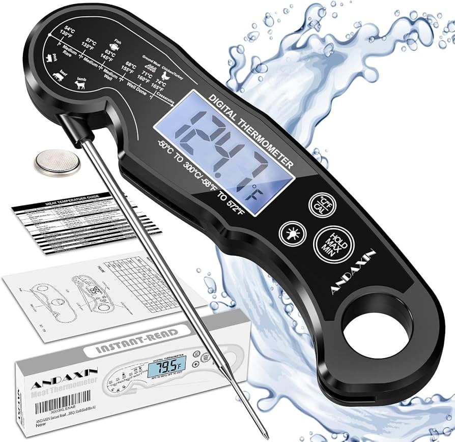 Meat Thermometer Digital - Fast Instant Read Food Thermometer for Cooking, Candy, Outside Grill, ... | Amazon (US)