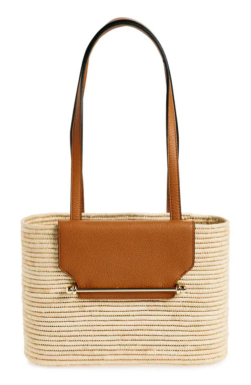 Strathberry Raffia Basket Tote in Tan at Nordstrom | Nordstrom