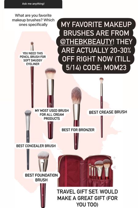 The BEST makeup brushes are currently on sale till 5/14. Use code MOM23

#LTKbeauty #LTKFind #LTKunder50