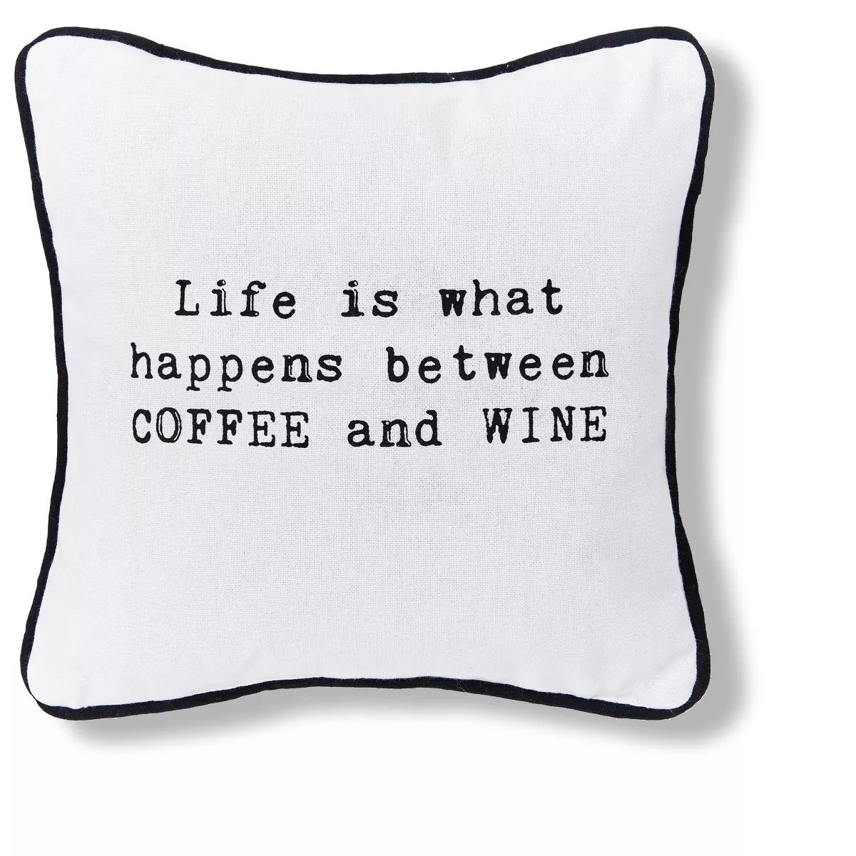 C&F Home 10" X 10" "Coffee And Wine" Sentiment Decor Decoration Printed Throw Pillow for Sofa Cou... | Target