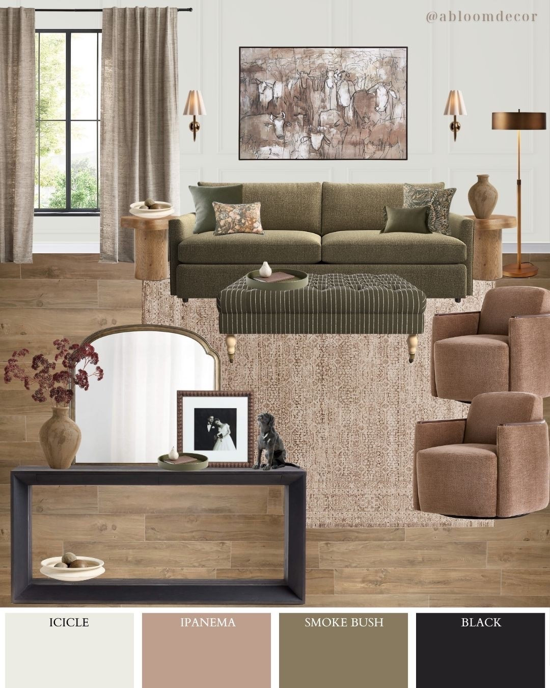 Sophisticated Olive Transitional Living Room Design

#LTKHome