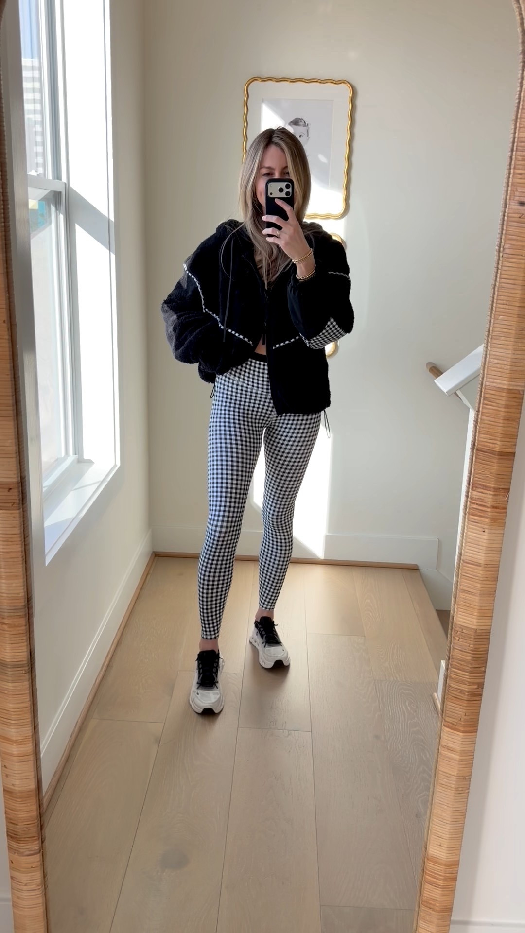 Gingham black leggings, jacket, and matching bra top! 

#LTKootd #LTKSeasonal #LTKActive