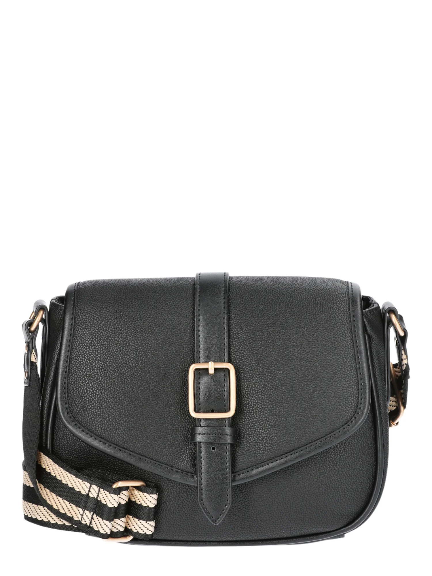 Time and Tru Women’s Daisy Crossbody Handbag, Black - Walmart.com | Walmart (US)