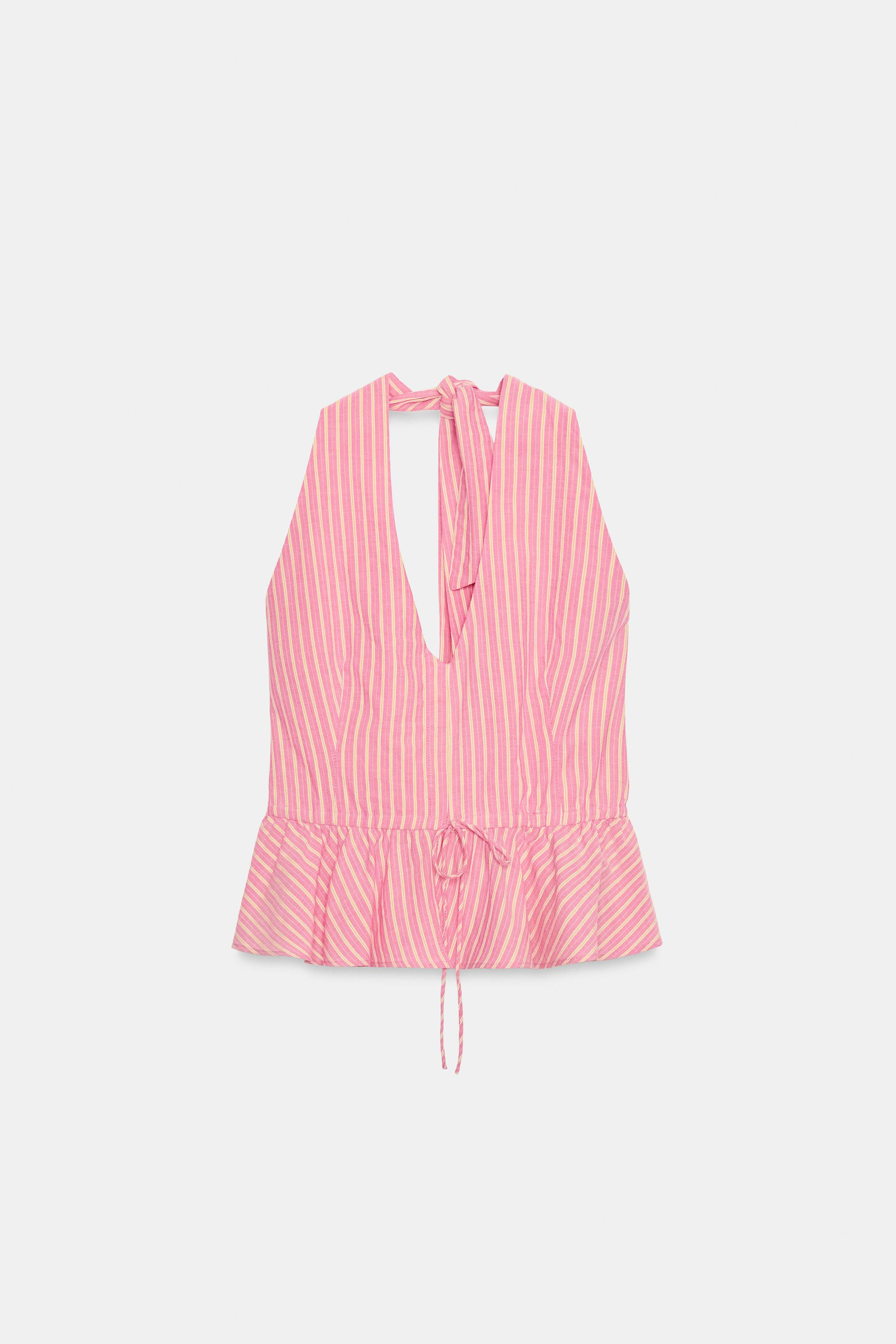 STRIPED PEPLUM TOP | Zara US