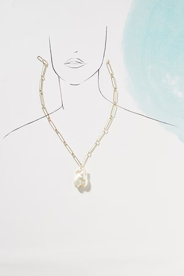 Demetria Pearl Pendant Necklace | Anthropologie (US)