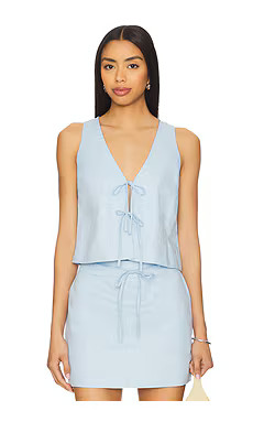 MINKPINK Pandora Tie Crop Top in Sky Blue from Revolve.com | Revolve Clothing (Global)