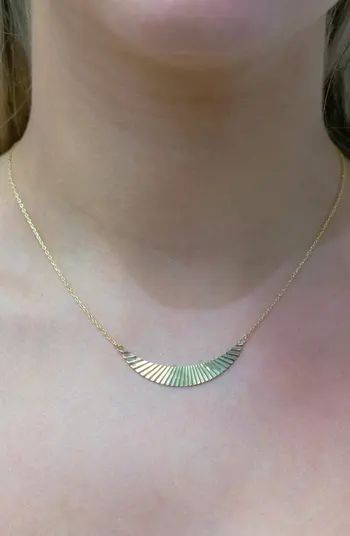 Argento Vivo Sterling Silver Diamond Cut Crescent Pendant Necklace | Nordstrom | Nordstrom