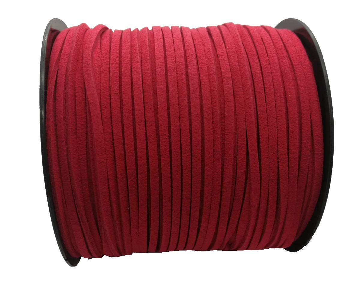 Pamir Tong Red Suede Cord for Jewelry Making - 2.6mm x 100 Yards - Faux Leather Cords Versatile S... | Amazon (US)