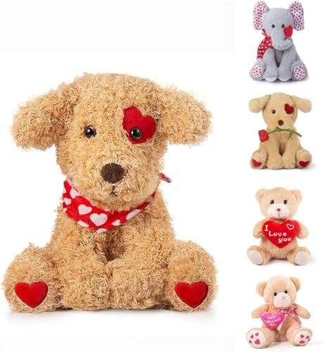 Valentine's Stuffed Animal, 11 Inch Dog, Ideal for Gifts for Friend (Puppy - one Pack) | Amazon (US)