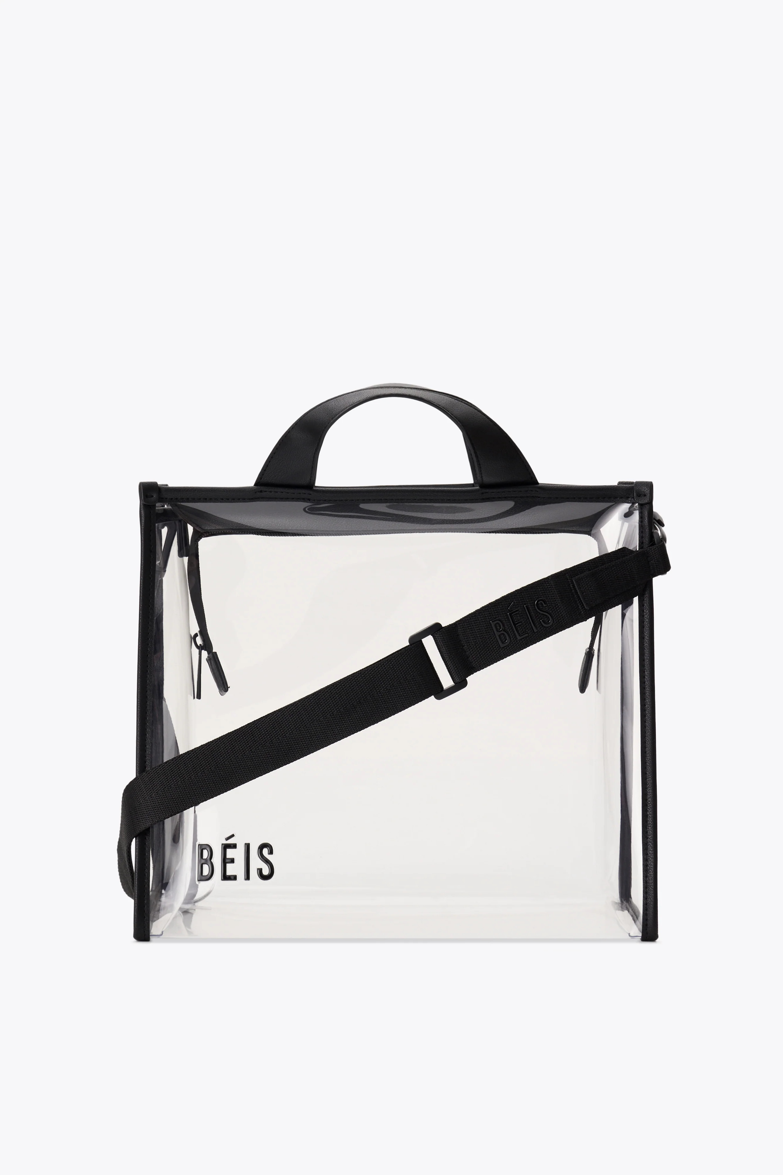 BÉIS 'The Stadium Tote'' in Clear with Black Trim - Clear Stadium Bags & Clear Purse for Stadium... | BEIS