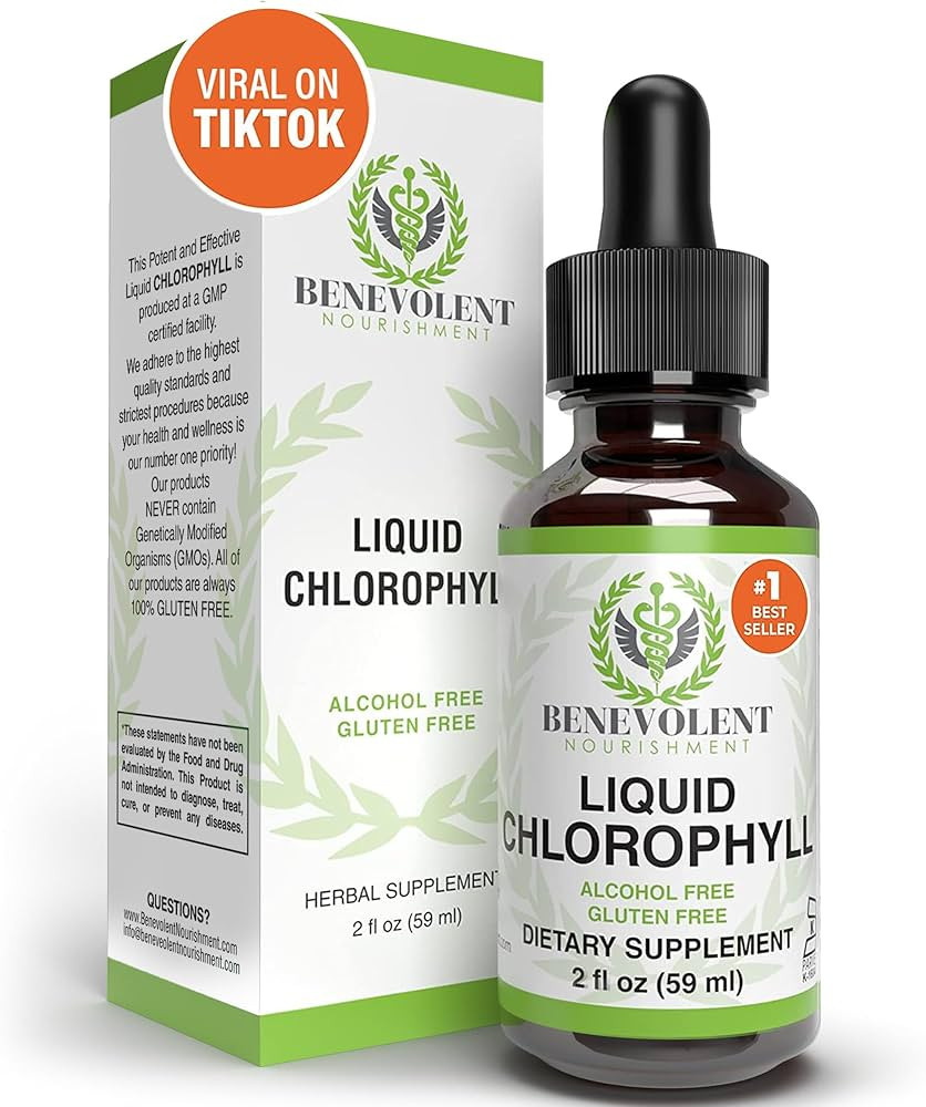Benevolent Chlorophyll Liquid Drops – Organic Detox & Immune Support, Internal Deodorizer & Ski... | Amazon (US)