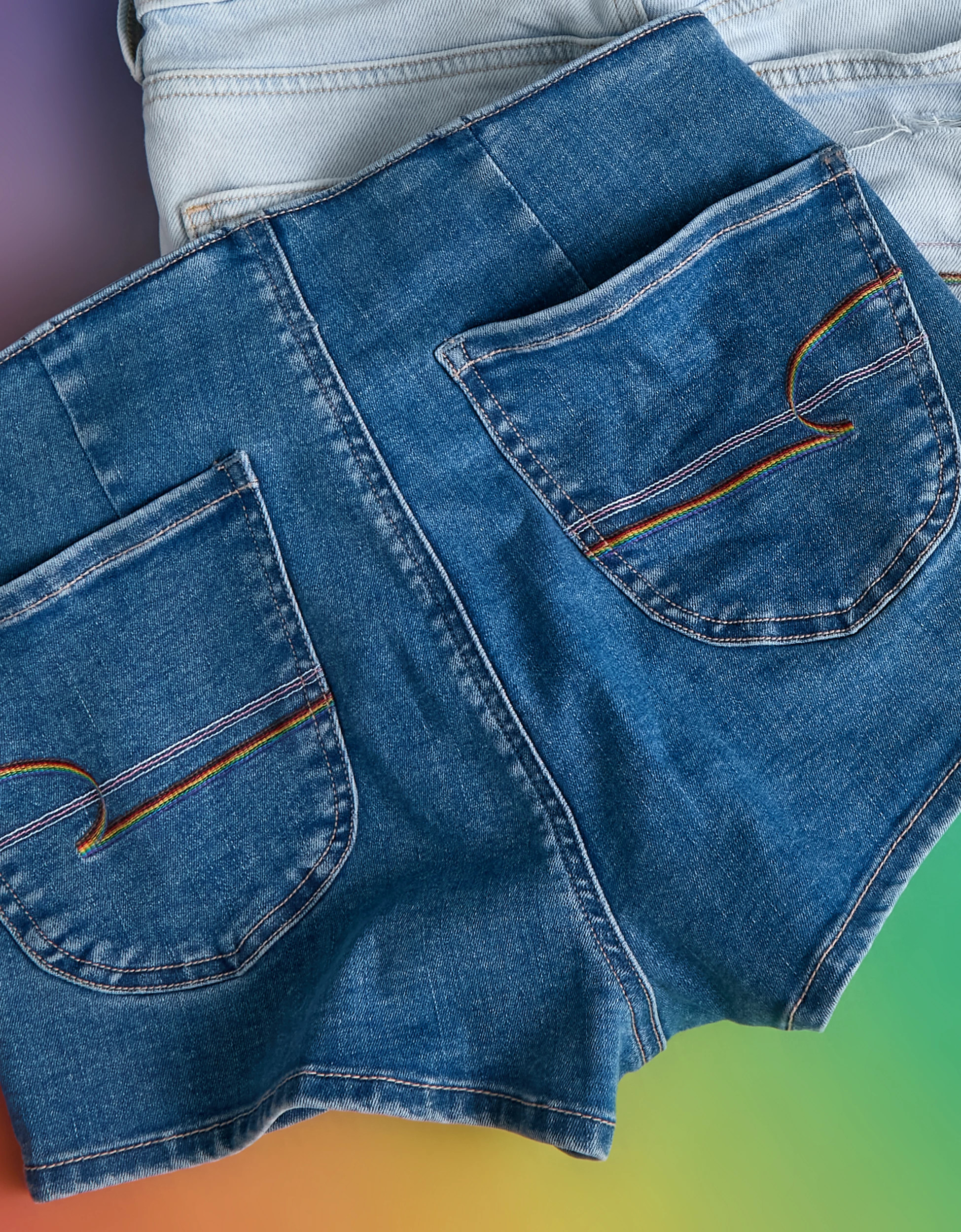 AE Pride Next Level Denim Micro Short | American Eagle Outfitters (US & CA)