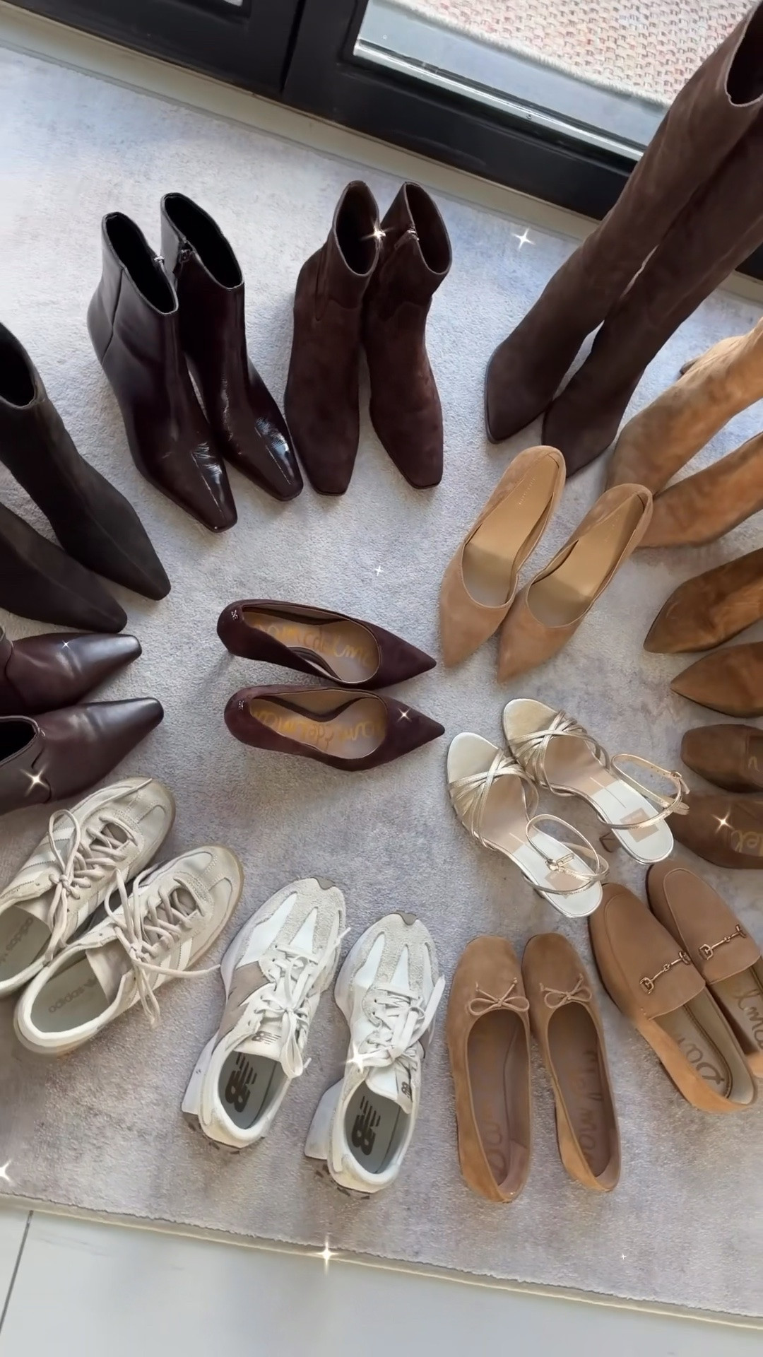 The fall shoe lineup that does it all 🍂 Fresh sneakers, the perfect booties, everyday flats, and heels for when you want to dress it up — all in neutral tones that go with everything in your closet. Build the whole fall rotation from these.