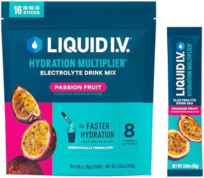 Liquid I.V.® Hydration Multiplier - Passion Fruit | Electrolyte Powder Drink Mix | 1 Pack (16 Se... | Amazon (US)