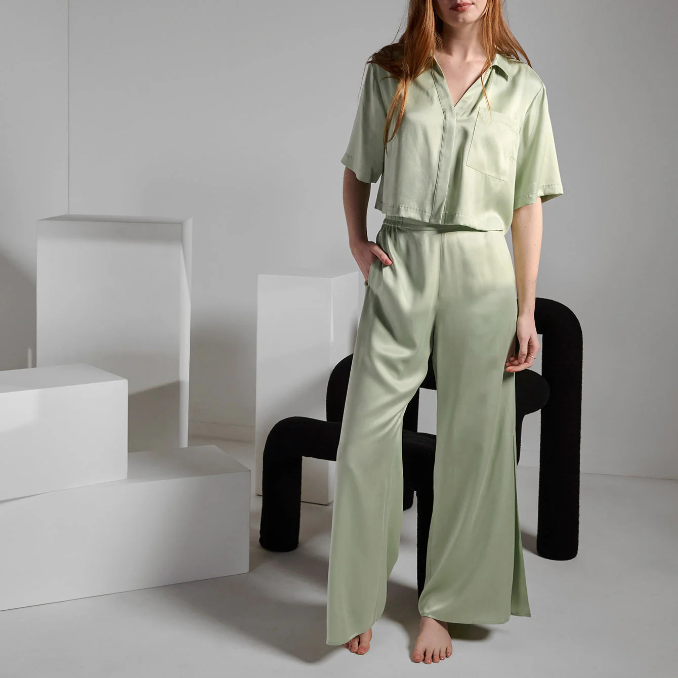 Washable Silk High Rise Pant Set - Lunya | Lunya