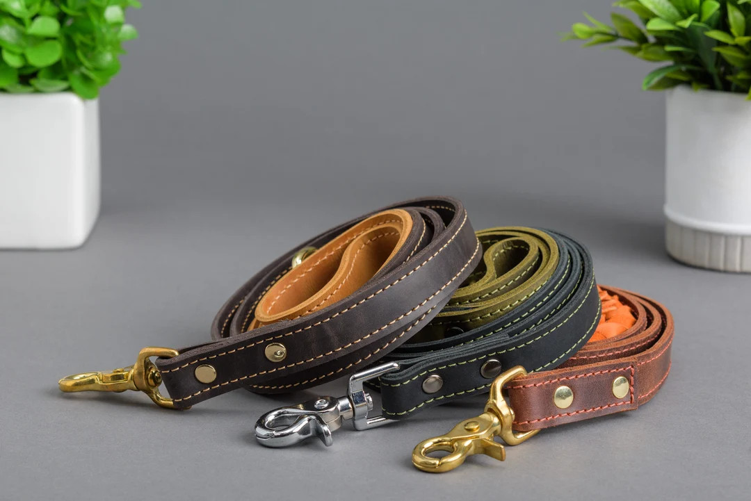 Leather dog lead, Dog Leash, Collars and leashes, Leash for dog, Leather leash, Dog leashes, Pers... | Etsy (Global)