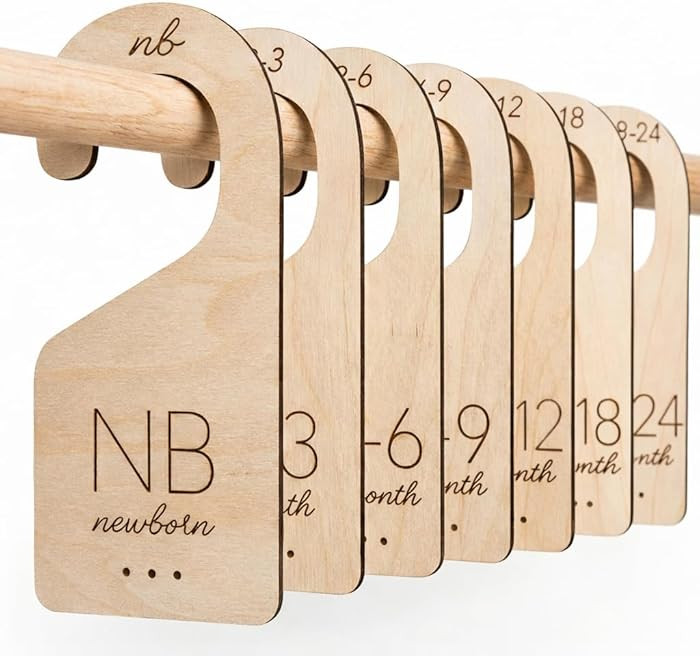 Baby Clothes Organizer – Baby Clothes Dividers for Closet – Wood Size Dividers for Newborn to... | Amazon (US)