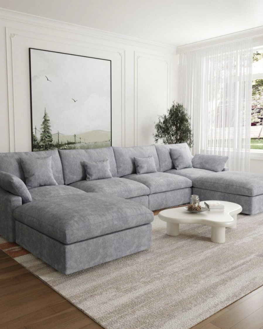 Slope Arm 6-Piece U shaped oversized sectional 

#LTKParties #LTKU #LTKFamily