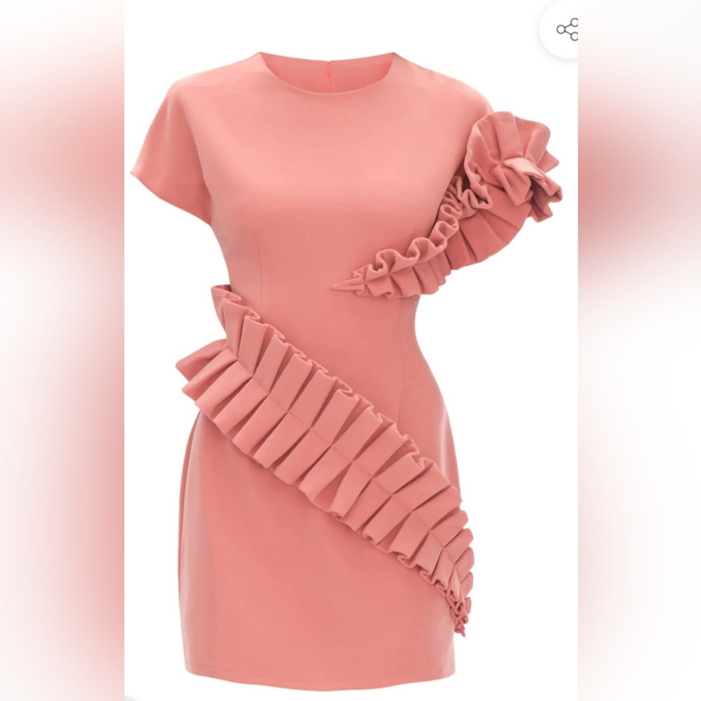 Andrea Iyamah Safia mini dress in peach rose | Poshmark