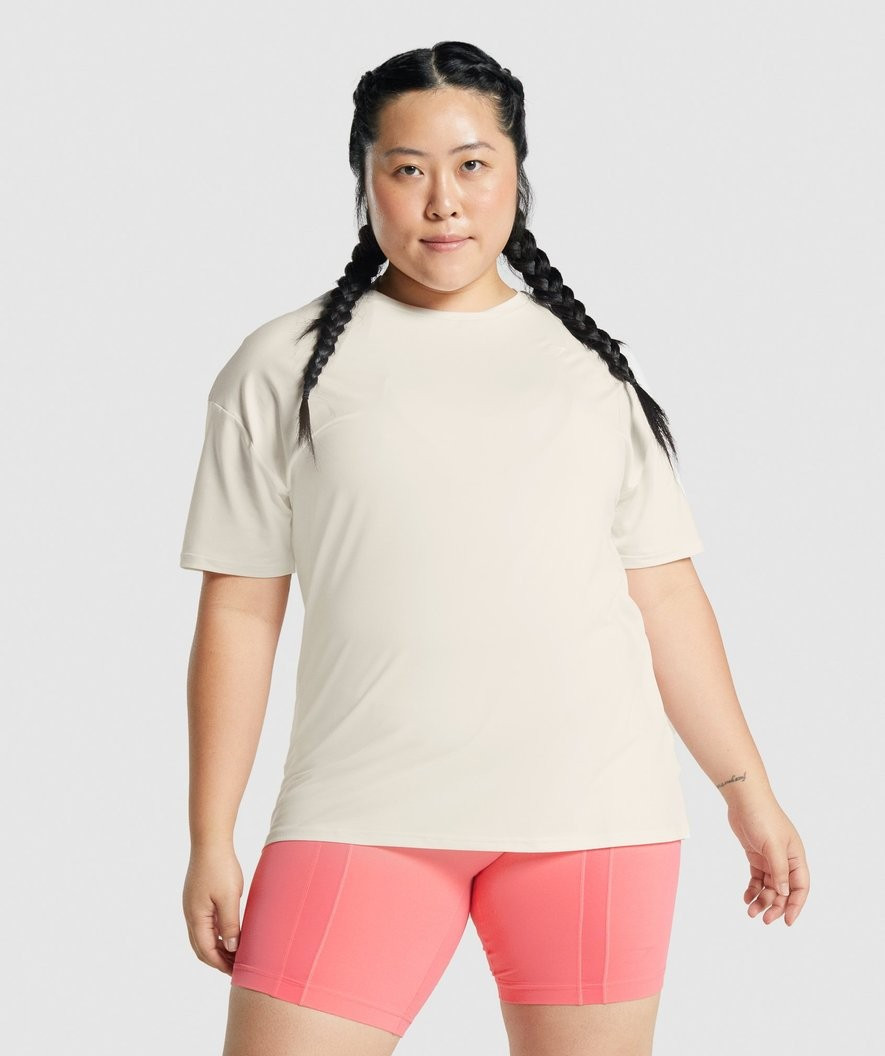 Gymshark Whitney Oversized T-Shirt - Unbleached | Gymshark (Global)
