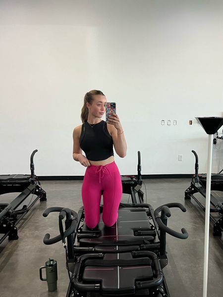 Lagree outfit 🧘🏼‍♀️ color of my leggings is old but they have other pinks available!

#LTKfitness #LTKfindsunder100 #LTKstyletip
